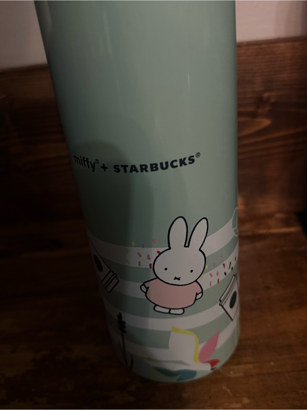 Starbucks Mint Green Miffy Stainless Travel Bottle - Picture 3 of 4